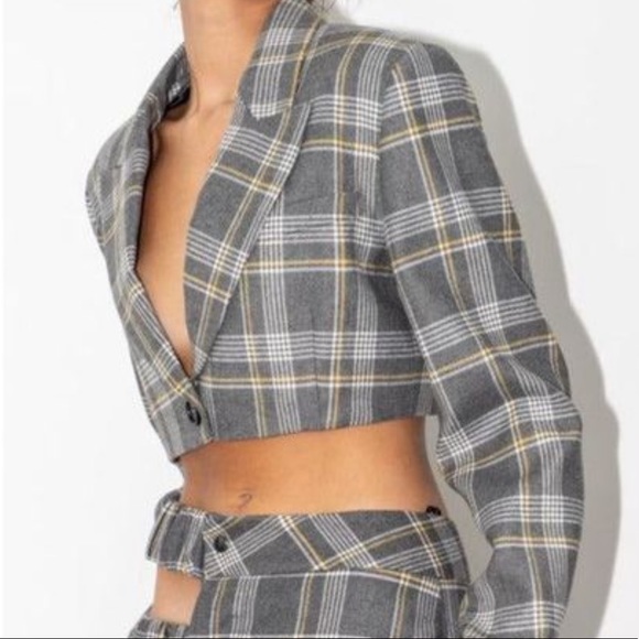 Elleme Checked Cropped Jacket - Picture 9 of 9